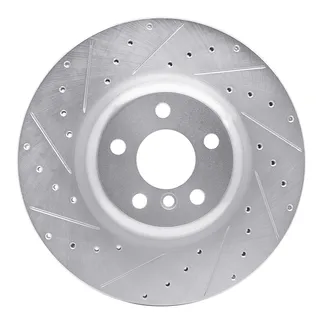 R1 Concepts EDZ-31130L Brake Rotor Drilled and Slotted Silver